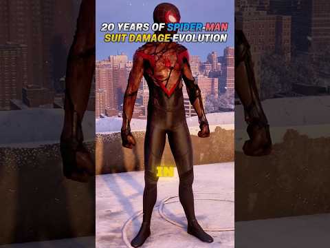 20 Years of Spider-Man Suit Damage Evolution #spiderman #spiderman2 #shorts