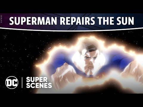 Thumbnail of the video: DC Super Scenes: Superman Repairs the Sun