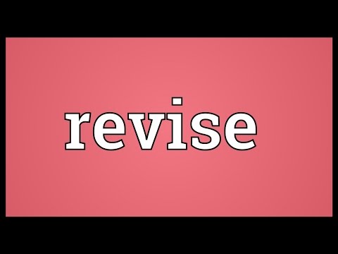 Revise Meaning