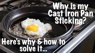 ✅HOW TO FIX STICKING CAST IRON PAN|Why Is My Cast Iron Pan Sticky|ClairolsCooks Ep. 13✅