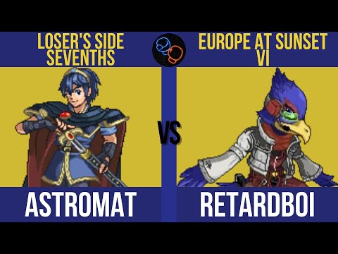 EU At Sunset VI Top 8: Astromat (Naruto, Falco, Marth) vs retardboi (Falco, Fox) - SSF2 Tournament