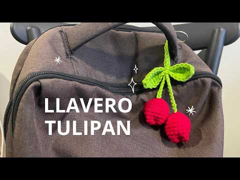 🌷TULIP Keychain 🌷 Very Easy to Knit | Crochet Thread Tutorial