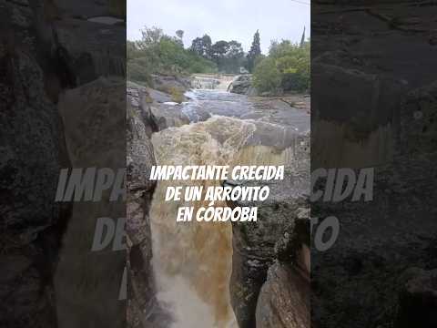 Lluvias en Córdoba: impresionante crecida del arroyito de Mallín (09/01/2026)