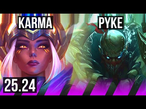 KARMA & Xayah vs PYKE & Ziggs (SUP) | EUW Master | 25.24