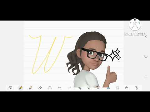 Cómo escribir la W w en cursiva