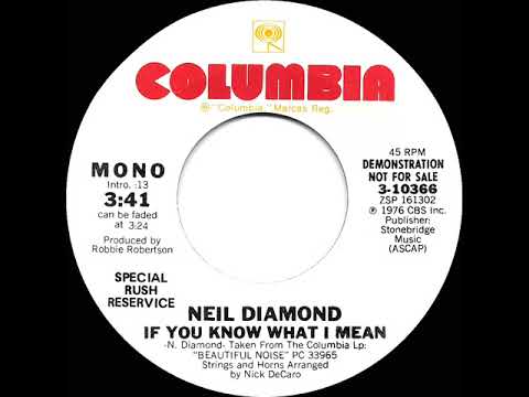 1976 Neil Diamond - If You Know What I Mean (mono radio promo 45)