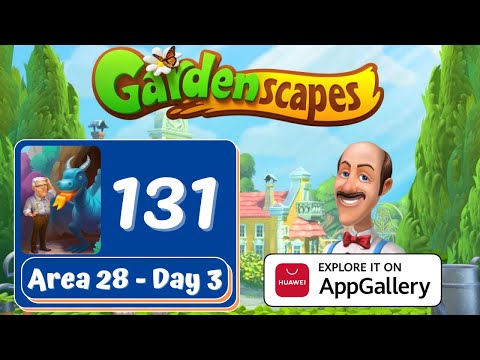 Gardenscapes Story Part 131 Area 28 Day 3 Gameplay + promo