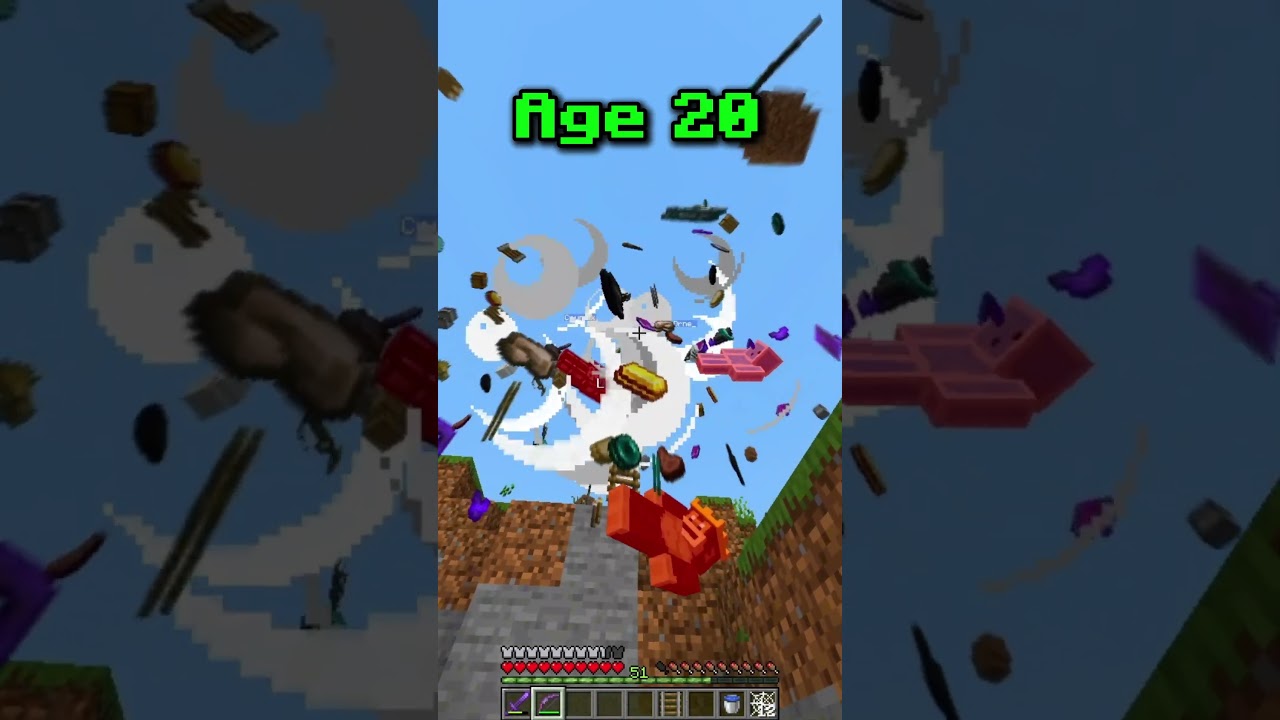 Minecraft manhunt clutch at Different Ages  #minecraft #manhunt #pvp (tas)