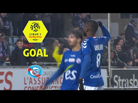 Goal Jean Eudes AHOLOU (5') / RC Strasbourg Alsace - Dijon FCO (3-2) / 2017-18