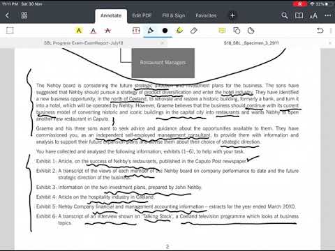 Debrief of Specimen Exam 3 (SBL) | ACCA | English