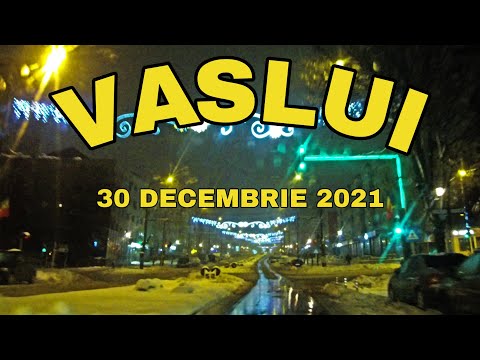 Orasul VASLUI traseu Cartier - Nord - Independenta - str Husului video 4K 30 decembrie 2021