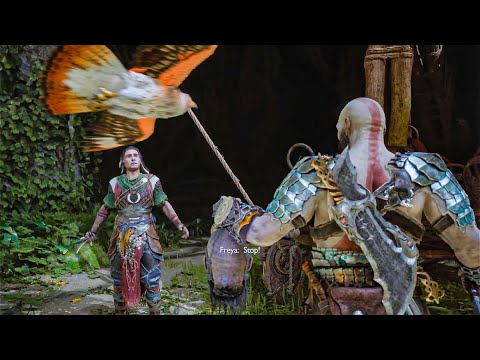 God of War Ragnarök_ kratos And Freya Meet Yngvi Scens (PS5)