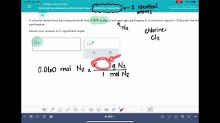 ALEKS: Calculating and using the molar mass of diatomic elements