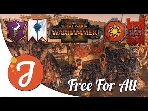 All Faction Free For All feat. Turin, Shadow & Dahv | Battle Replay #1 | Total War: Warhammer II
