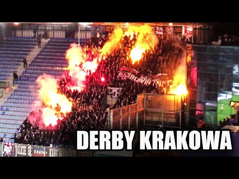 Cracovia odpala piro na sektorze gości | Derby Krakowa Wisła - Cracovia 07.11.2021