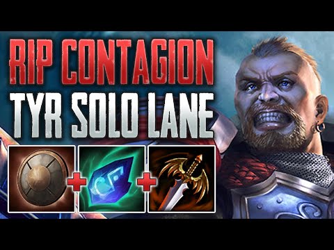 CONTAGION NERF = TYR BUFF? Tyr Solo Gameplay (SMITE Conquest)