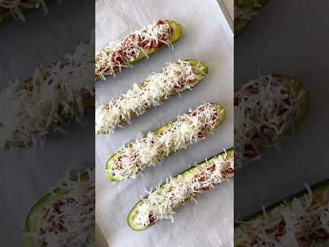Healthy Family Dinner - Zucchini Boats