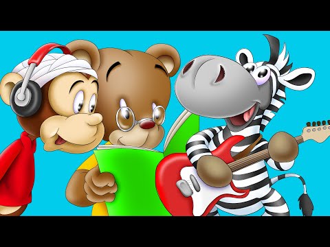 Mini Bambini Kids - Nauka i zabawa 30 minut 🎧Wierszyki🐥Piosenki 🐵Owoce🍓Warzywa🥦Kolory💚Policjant👮🏼‍♂️