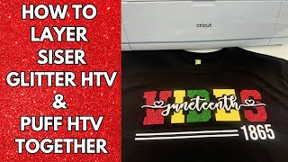 How to layer Siser Glitter HTV amd Walakut Puff HTV Togther!! Easy Juneteeth Knockout Design!