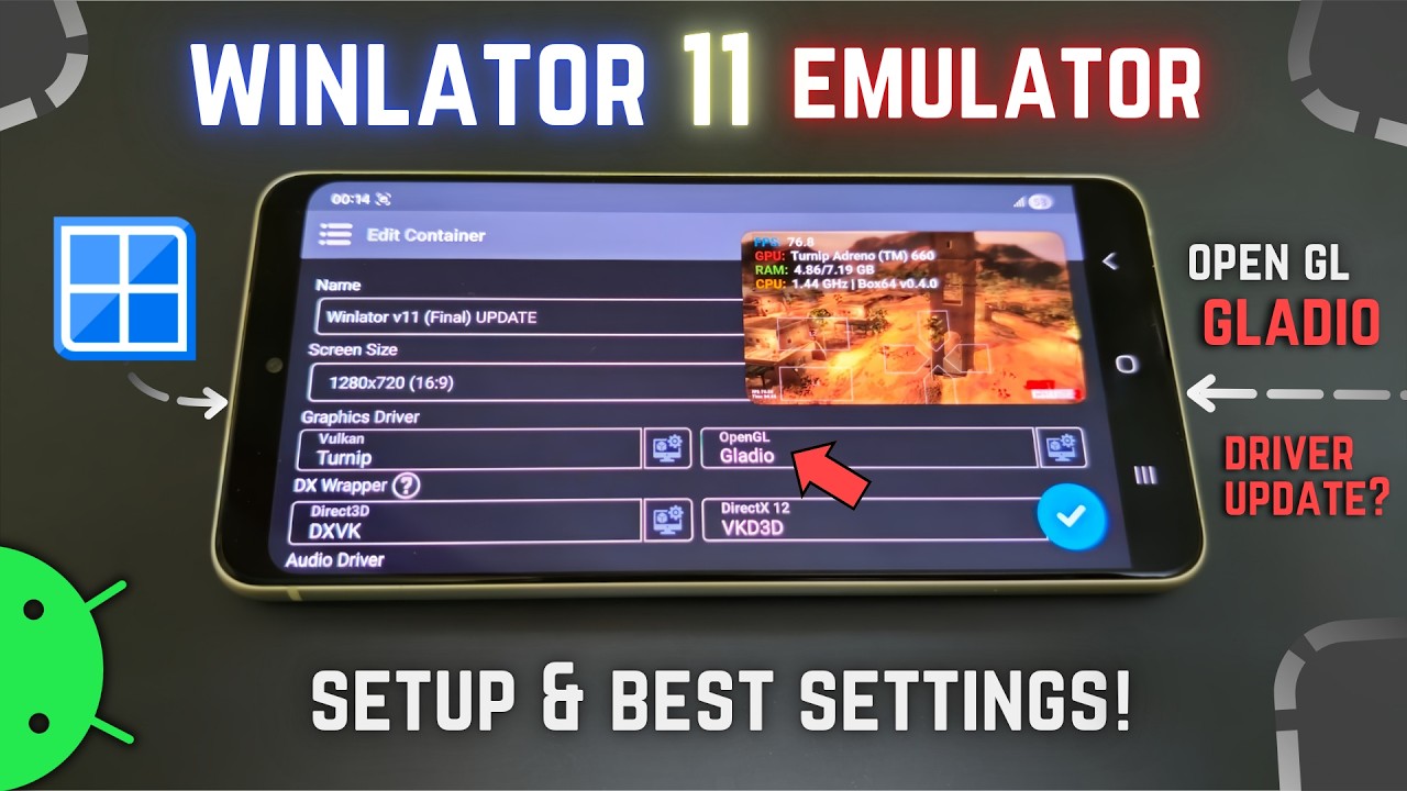 New Winlator 11 Emulator UPDATE on Any Android - Setup & Best Settings!