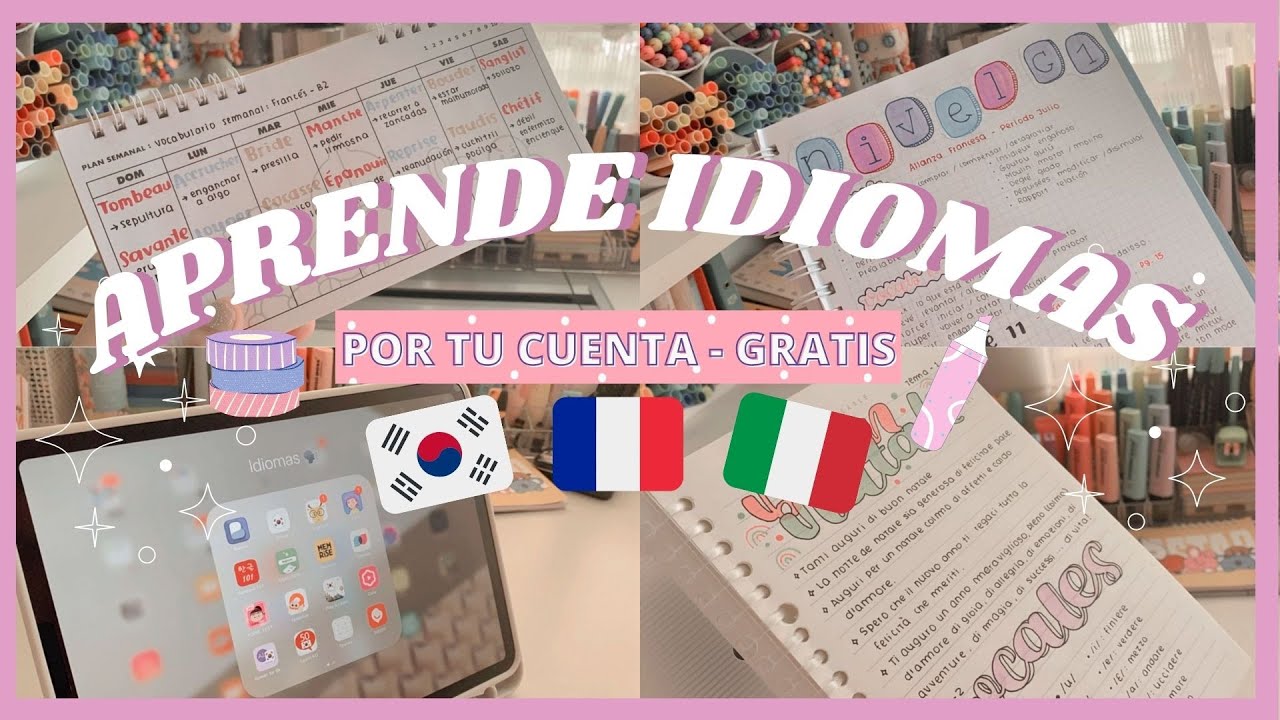Cómo EMPEZAR UN IDIOMA POR TU CUENTA 📚📝 Self study KOREAN, FRENCH, etc. 🔊📖 + material GRATIS 💕