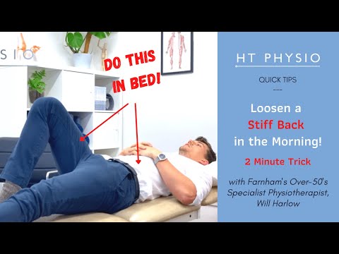 Loosen a Stiff Back in the Morning – 2 Minute Trick | HT Physio Quick Tips
