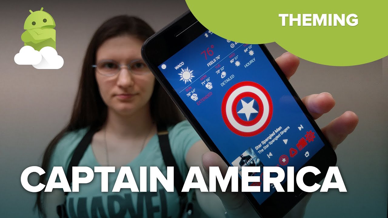 Make sure you are Civil War ready with a Captain America Theme on your Android - YouTube