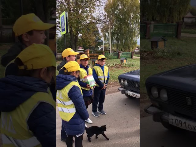 Юные мамадышцы напомнили водителям о правилах дорожного движения в стихотворной форме