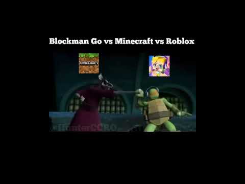 Blockman Go vs Minecraft vs Roblox 😎 #shorts #turtle