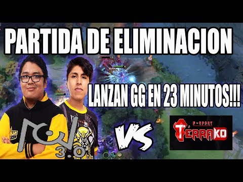 SMASH Y TEAM UNKNOWN 3.0 VS TERRAKO EN PARTIDA DE ELIMINACION LANZAN GG EN 23 MINUTOS /DOTA 2