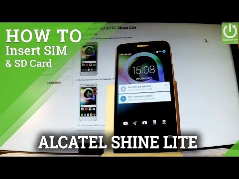 Insert SIM & SD Card in ALCATEL Shine Lite - Set Up SIM and SD