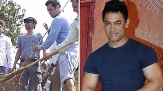 Salman Khan Gives The Broom To Aamir Khan And Rajinikantkh