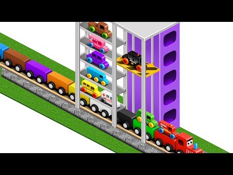Multi Level Parking Zone - Colours for Kids to Learn - Learning Videos