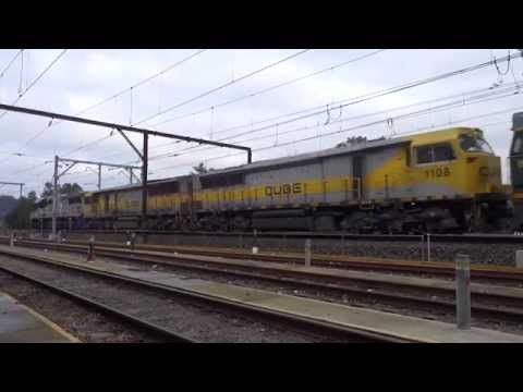 Four locos lead Qube container train 4116 - 18/5/15