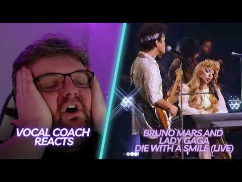 THE HARMONIES!! Bruno Mars and Lady Gaga Sing "Die With A Smile" LIVE | Vocal Coach Reacts