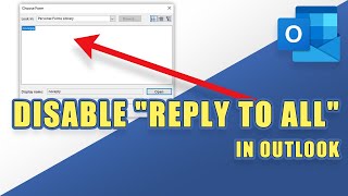Outlook - Disable "REPLY TO ALL" for Email Recipients