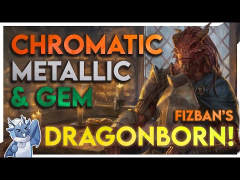 NEW DRAGONBORN! Fizban's Treasury of Dragons Full Breakdown of Chromatic, Gem, & Metallic Subraces!