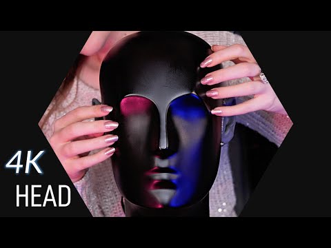 ASMR 4K Tapping & Scratching on Dummy Head, Face & Neck 💤  (NO TALKING) Sounds for Sleep & Study 2Hr