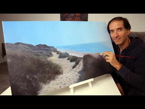 How to paint a landscape - painting the North Sea