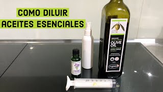 Como diluir aceites esenciales / Como Diluir Aceite esencial de lavanda .