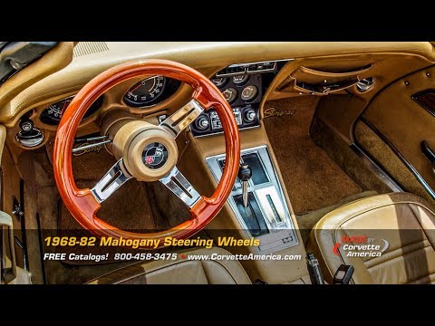 1977-1982 Corvette C3 Mahogany Steering  Wheel w/ 3 Chrome Spokes 1968-1975 