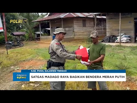SATGAS MADAGO RAYA BERSAMA EKS NAPITER BAGIKAN BENDERA MERAH PUTIH SAMBUT HUT KE-80 RI