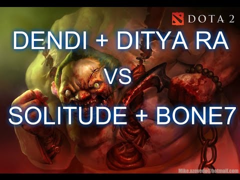 DOTA 2 - DENDI + DITYA RA VS SOLITUDE + BONE7 RAGE QUIT 14 MINS GAMEPLAY FULL MATCH !!!