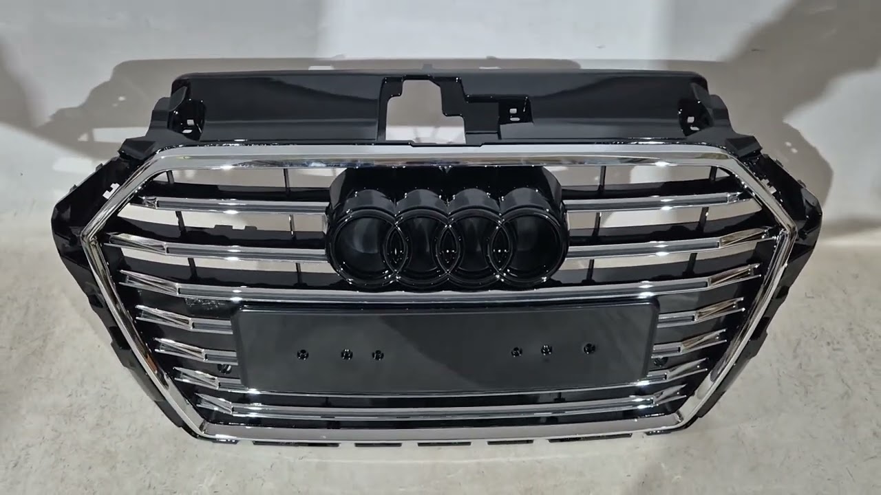 Audi A3 2012-2020 гг. Передняя Решетка S-Style (2016-2020, Черная с Хромом) Video 1