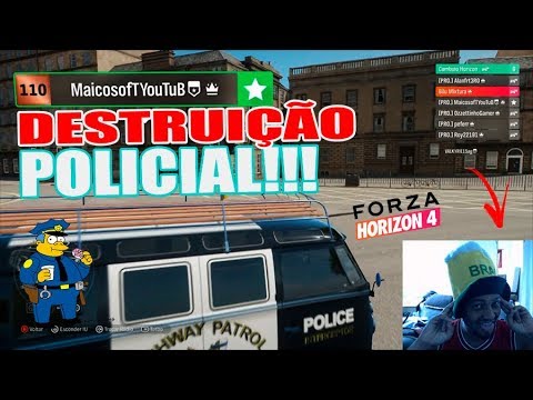 DESTRUIÇÃO POLICIAL!!! - BILU VISION!!! - FORZA HORIZON 4