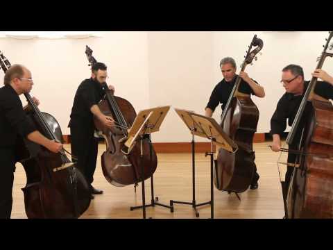 SILLAGES , pour quatuor de contrebasses , composé par Veronika Krausas - double bass quartet