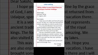 Write a letter to your friend how you spend your Summer Holidays |letter to a friend #letterwriting