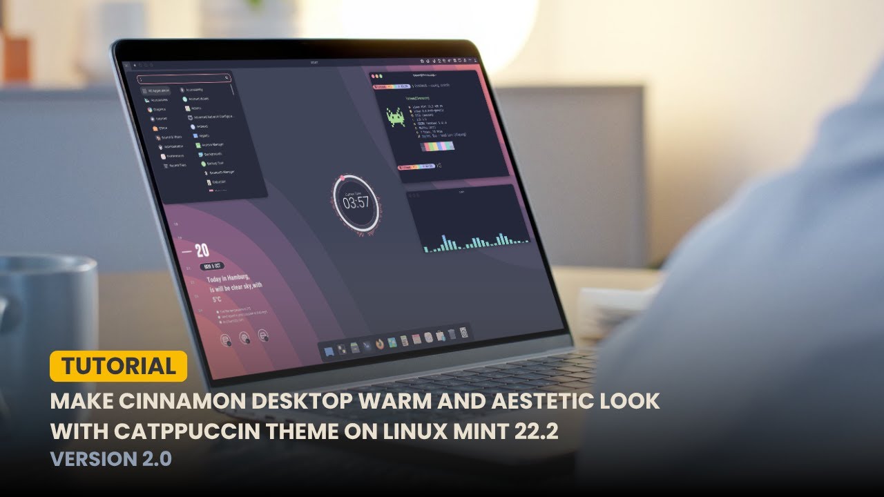MAKE CINNAMON DESKTOP WARM AND AESTETIC LOOK WITH CATPPUCCIN THEME ON LINUX MINT 22.2 | Ver.2.0
