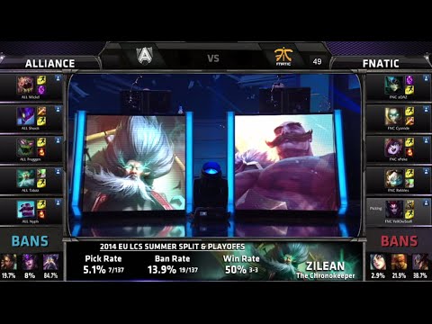 Alliance vs Fnatic Game 3 | Finals EU LCS Summer 2014 Playoffs | ALL vs FNC G3 S4 Worlds Regionals