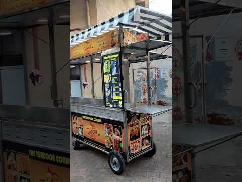 Stainless steel tandoor food cart